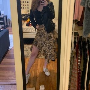 LEOPARD ASSYMETRICAL SKIRT